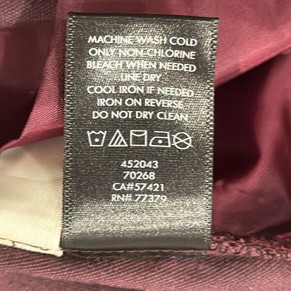 NWT Ann Taylor Women's Devin Fit Velvet Ankle Pant Wine Size 18 - Picture 9 of 11